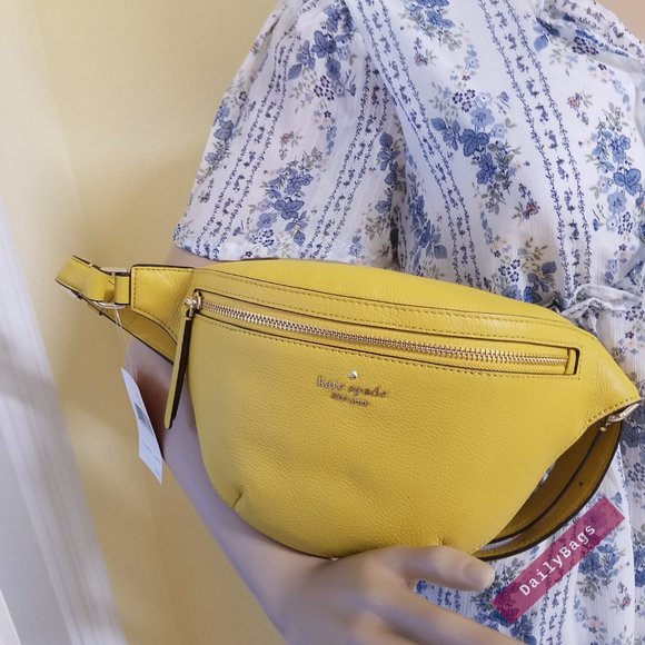 KATE SPADE BELT BAG FANNY YARROW GOLD YELLOW - Picture 3 of 10
